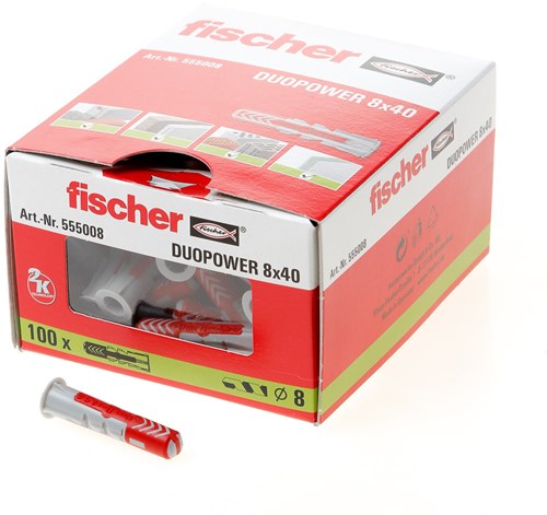 Duopuissance Fischer | fiches universelles | 8x40 mm - 100 pièces - 535455