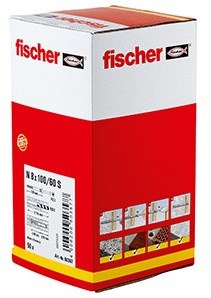 Fischer n 8x100 60 s bouchon à clous (50) 50 pcs - 50357
