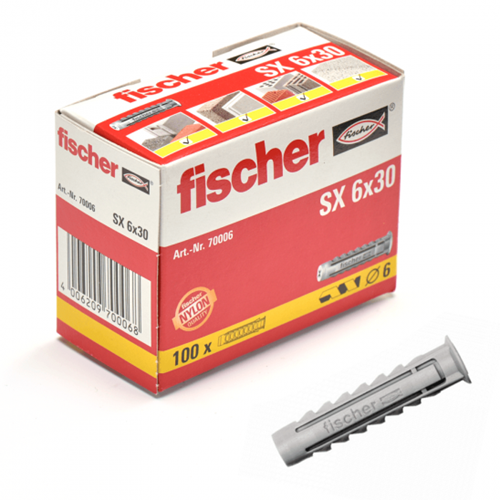 Fiche Fischer sx 6x30 100 pièces 555006 - 70006