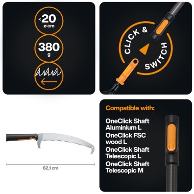 Fiskars scie courbée oneclick - 1080690