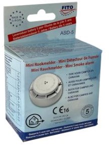 Mini détecteur de fumée optique Fito incl. 2x1,5v aaa - 7900535