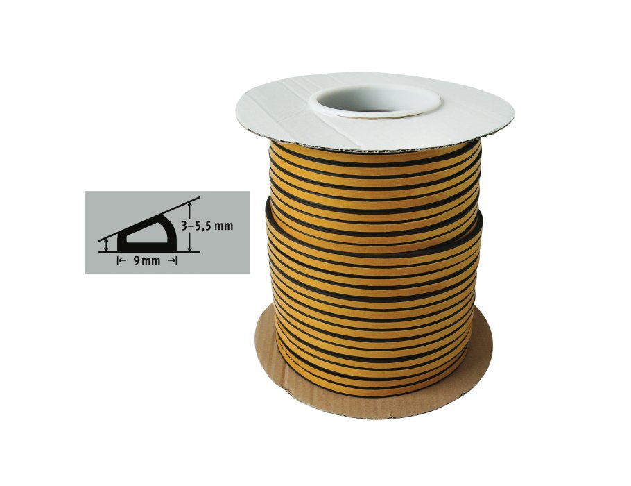 Sangle de tournée Fix-O-Moll D 100m x 9 mm 3-5,5 mm noir