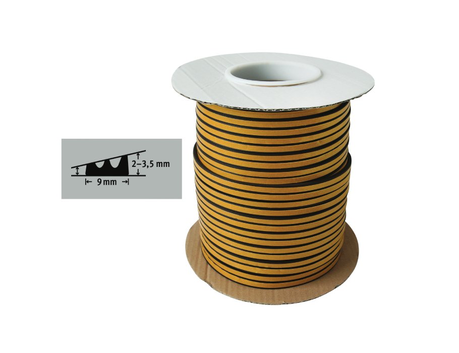 STRAPE DE TOURNE FIX-O-MOLL E 100m x 9 mm 1-3,5 mm noir