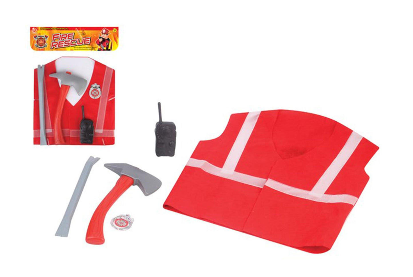 Ensemble de jeu des pompiers d'Aro avec gilet