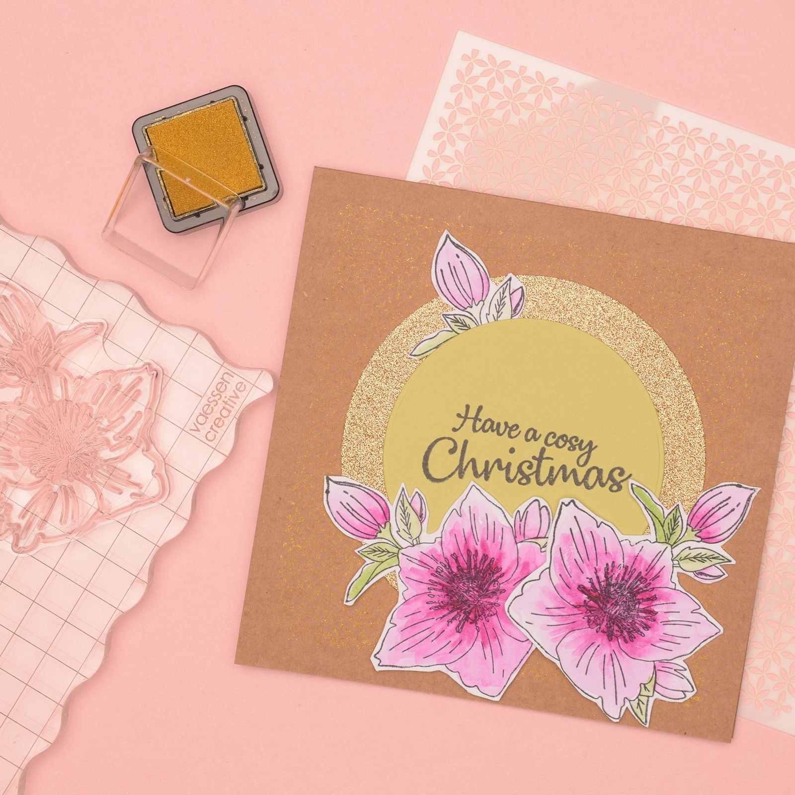 Le choix de Nellie • tampons transparents à fleurs hellébore