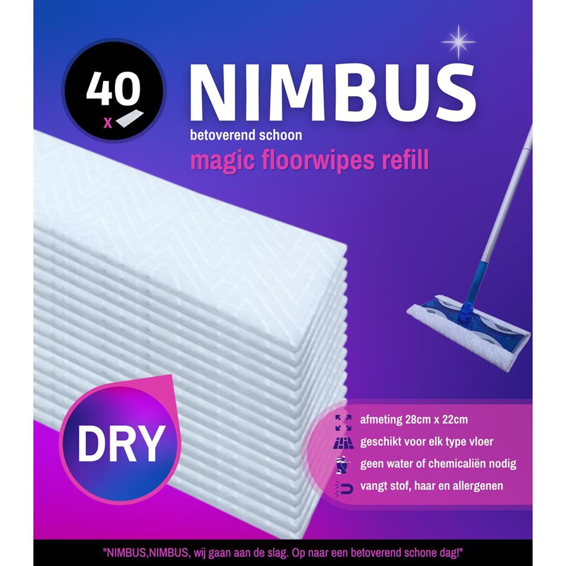 Nimbus Magic Vloerwoekjes naviguant 40 pièces 28x22 cm
