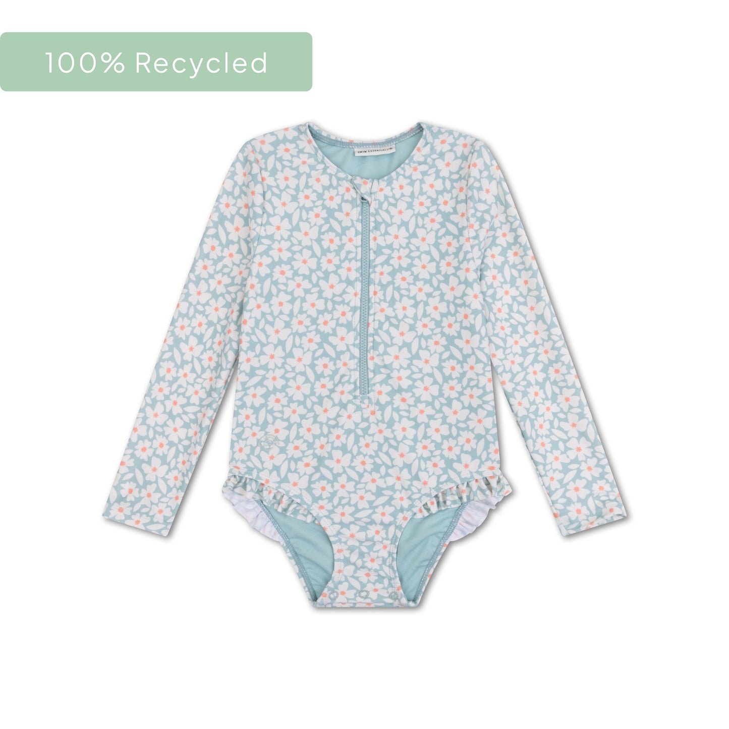 Florish | Fissure de baignade UV filles vertes à manches longues