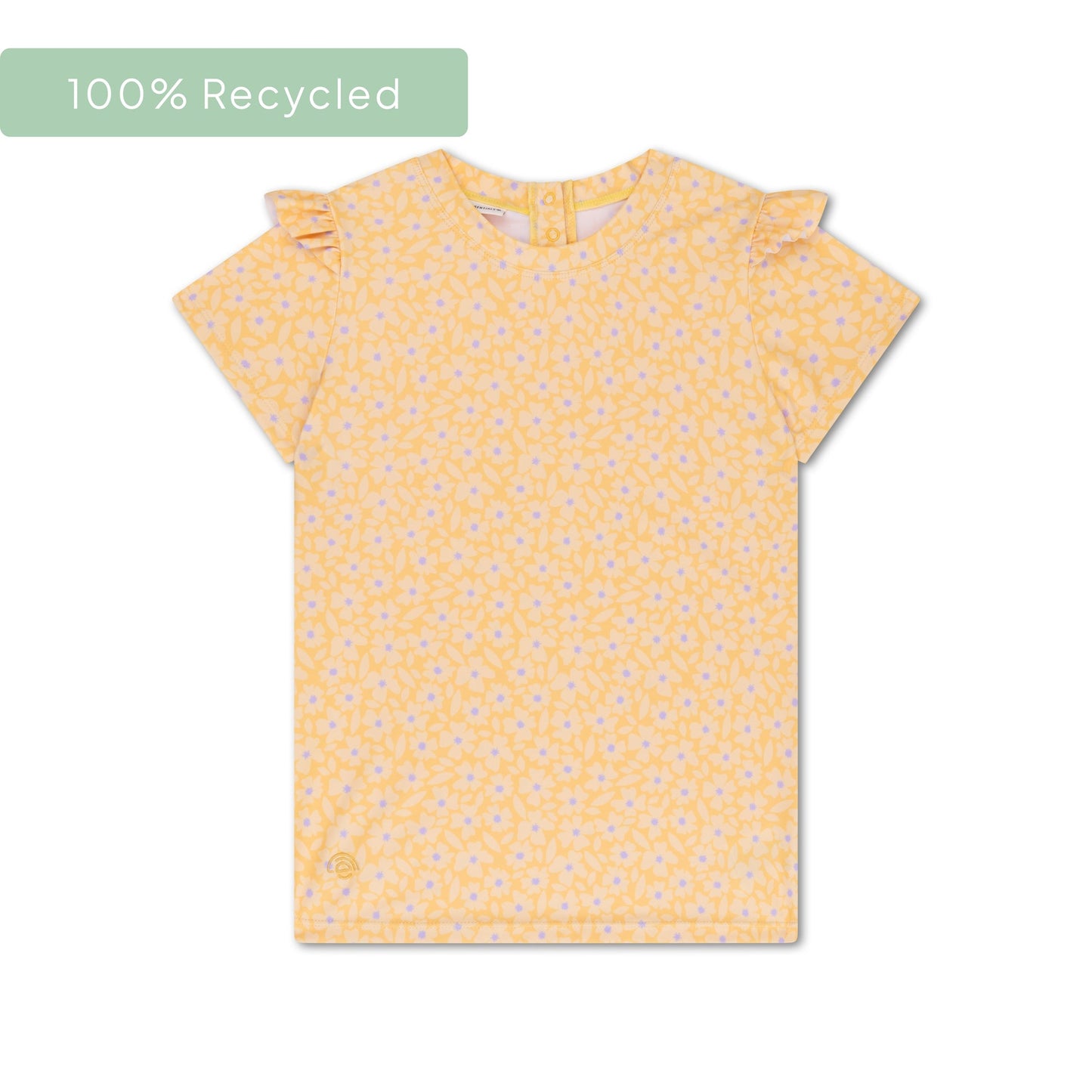 Florish | Chemise de natation UV jaune avec manches courtes