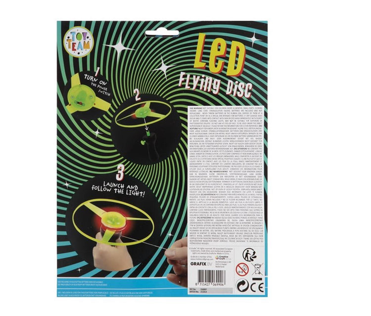 Disque volant LED Grafix avec cordon de traction