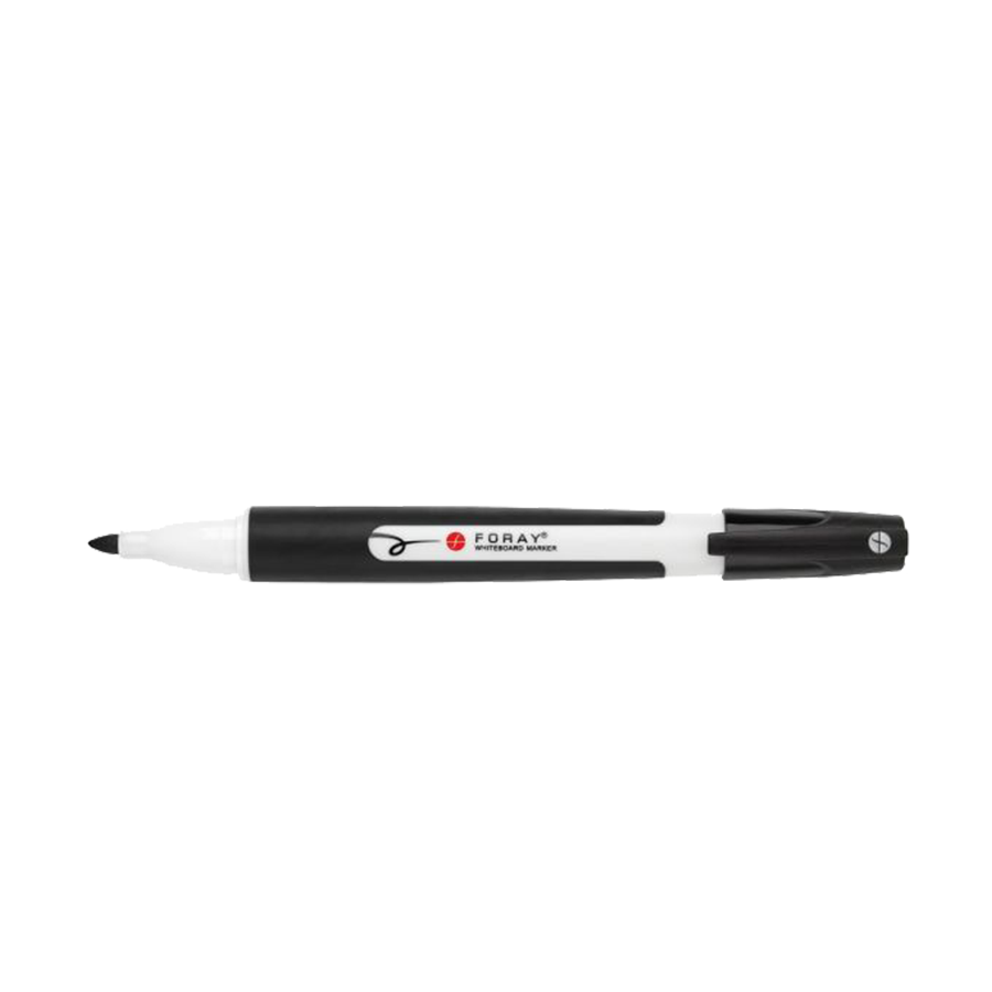 Foray marqueurs pour tableau blanc style stylo noir 12 pièces