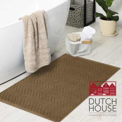 Tapis de bain hollandais formia 50x80cm taupe