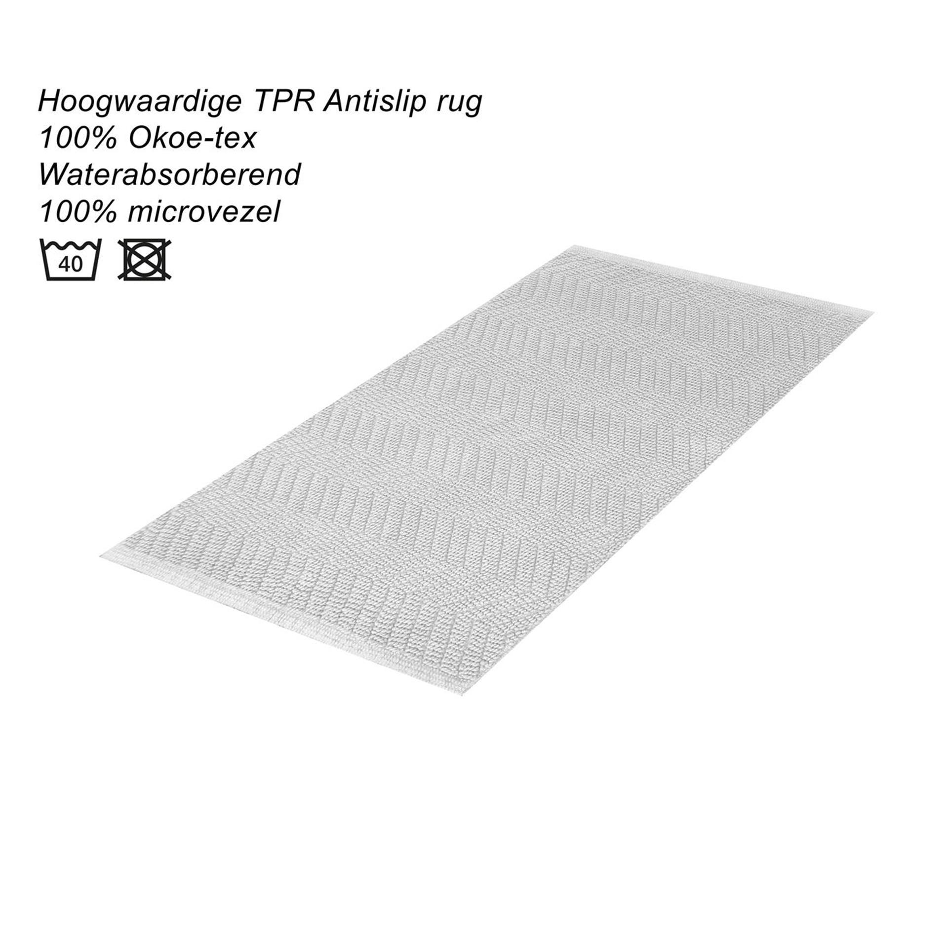 Tapis de bain hollandais formia 50x80cm blanc