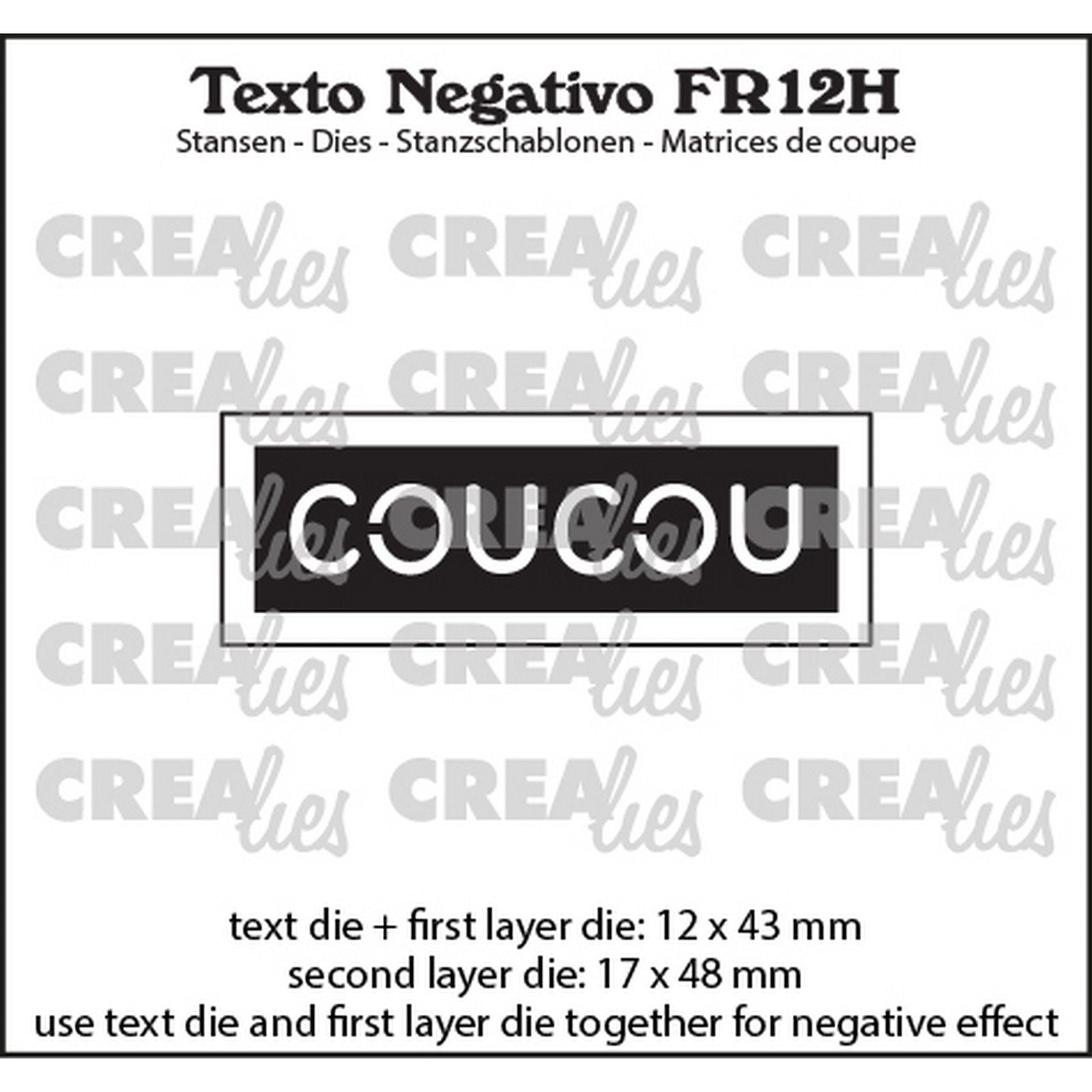 Crealies • texte négatif coucou (horizontal)