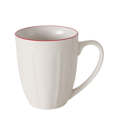 Boltze home tasse hedda 330ml ø9xh10,5cm blanc rouge