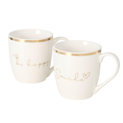 Boltze home mug davina be happy smile 400ml h10cm