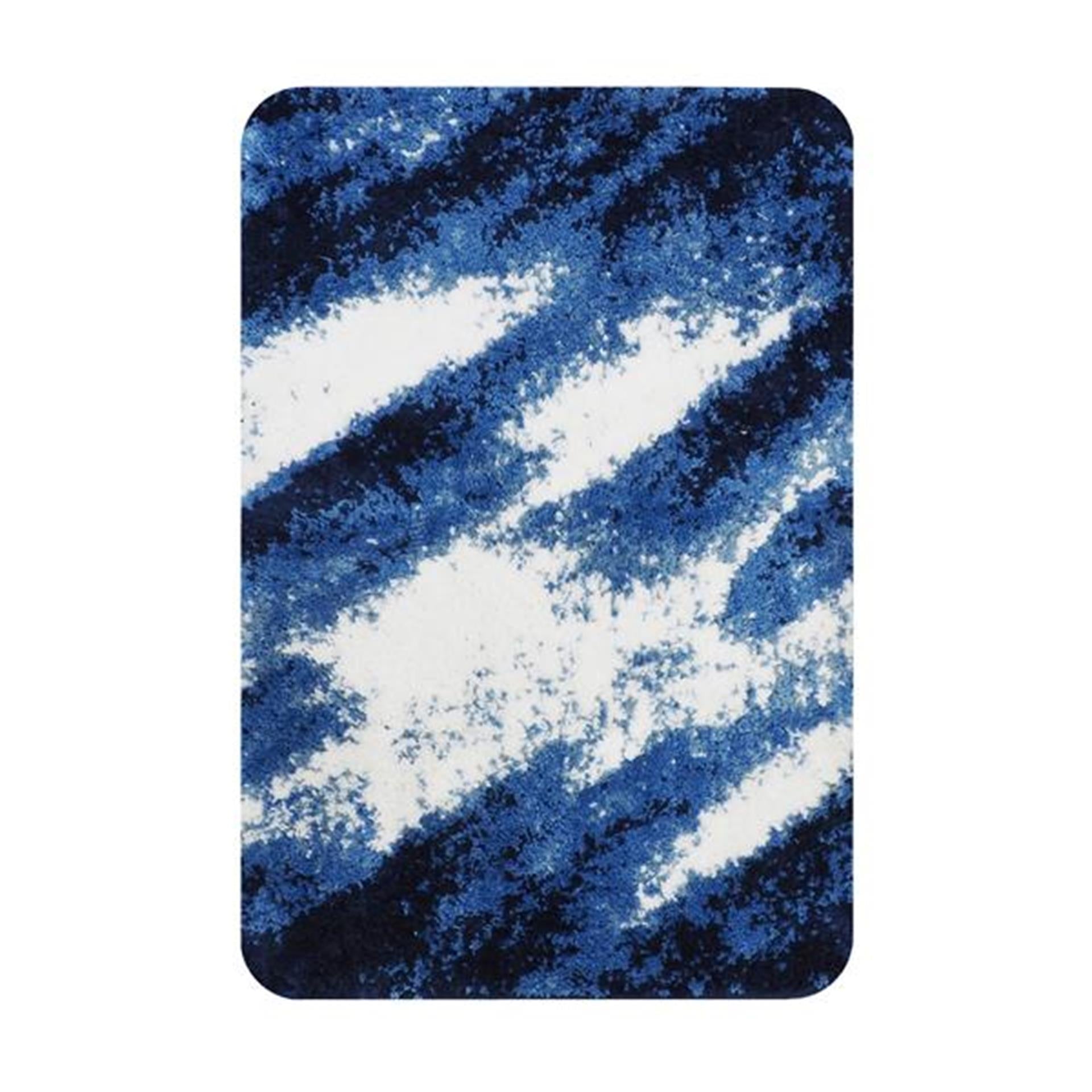 Tapis de bain maison hollandaise fréjus 60x90 bleu