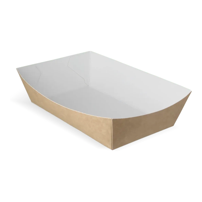 Plateau à chips Takeaware a14 kraft blanc bio (400 pièces)