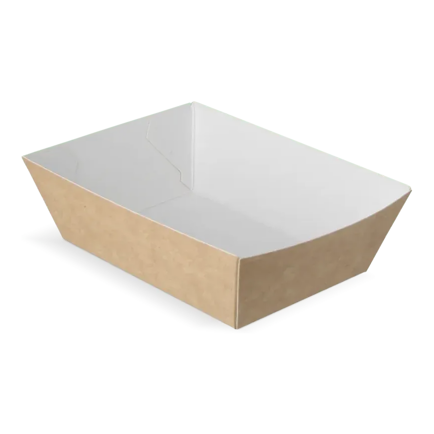 Plateau à chips Takeaware a7 kraft blanc bio (400 pièces)