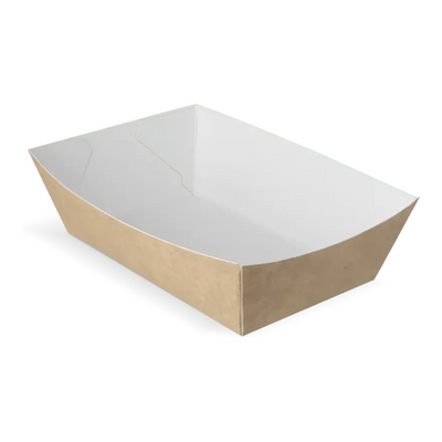 Plateau à chips Takeaware a9 kraft blanc bio (400 pièces)
