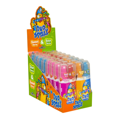 Duo drôle de bonbons rigolos sprays aigre-doux (16 pièces)
