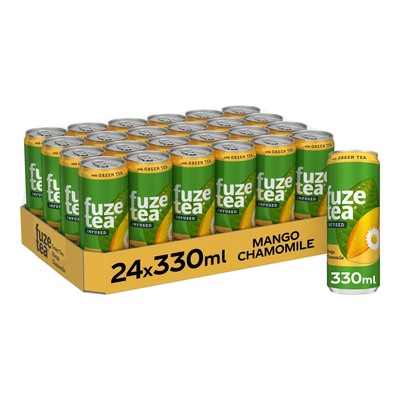 Thé Fuze thé vert mangue canette (24x 33cl)