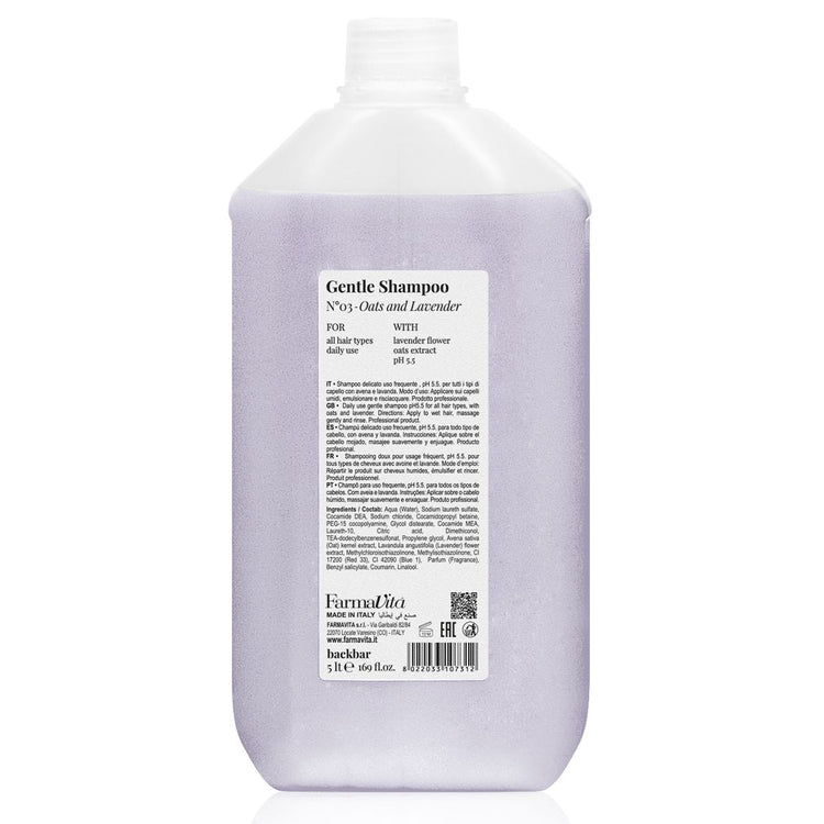 Farmavita backbar shampooing doux n°03 avoine et lavande 5000ml