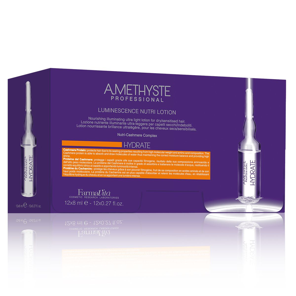 Farmavita améthyste hydrate luminescence lotion nutritive 12x8ml