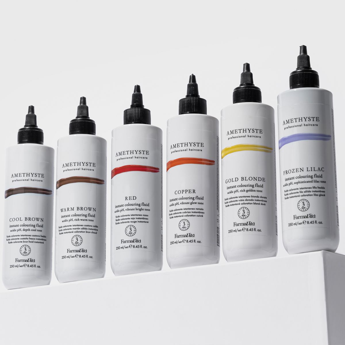 Farmavita améthyste fluide colorant instantané marron chaud 250ml