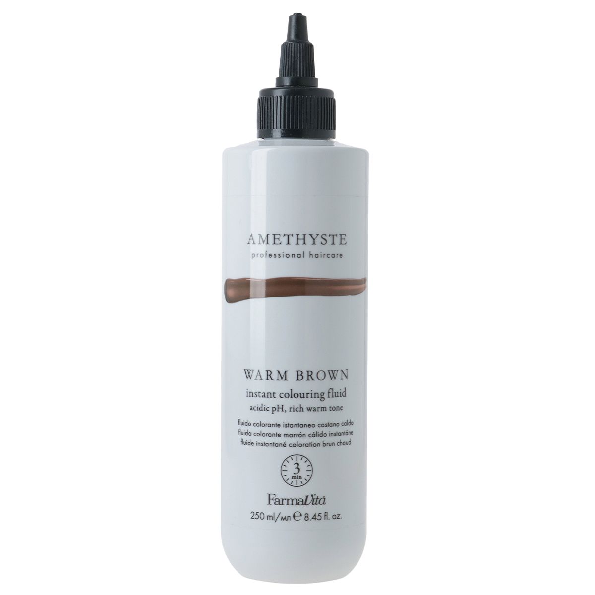 Farmavita améthyste fluide colorant instantané marron chaud 250ml
