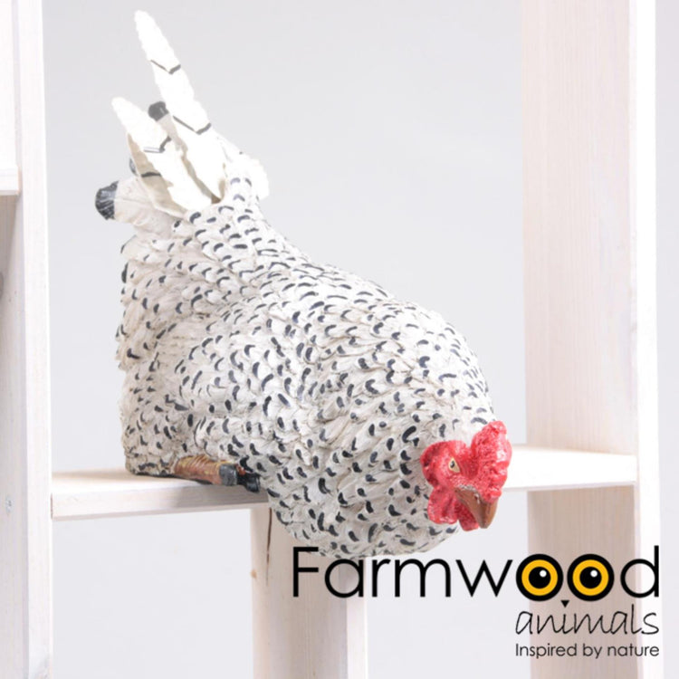 Animaux de ferme poulet de ferme sur tranche 23x14x24cm