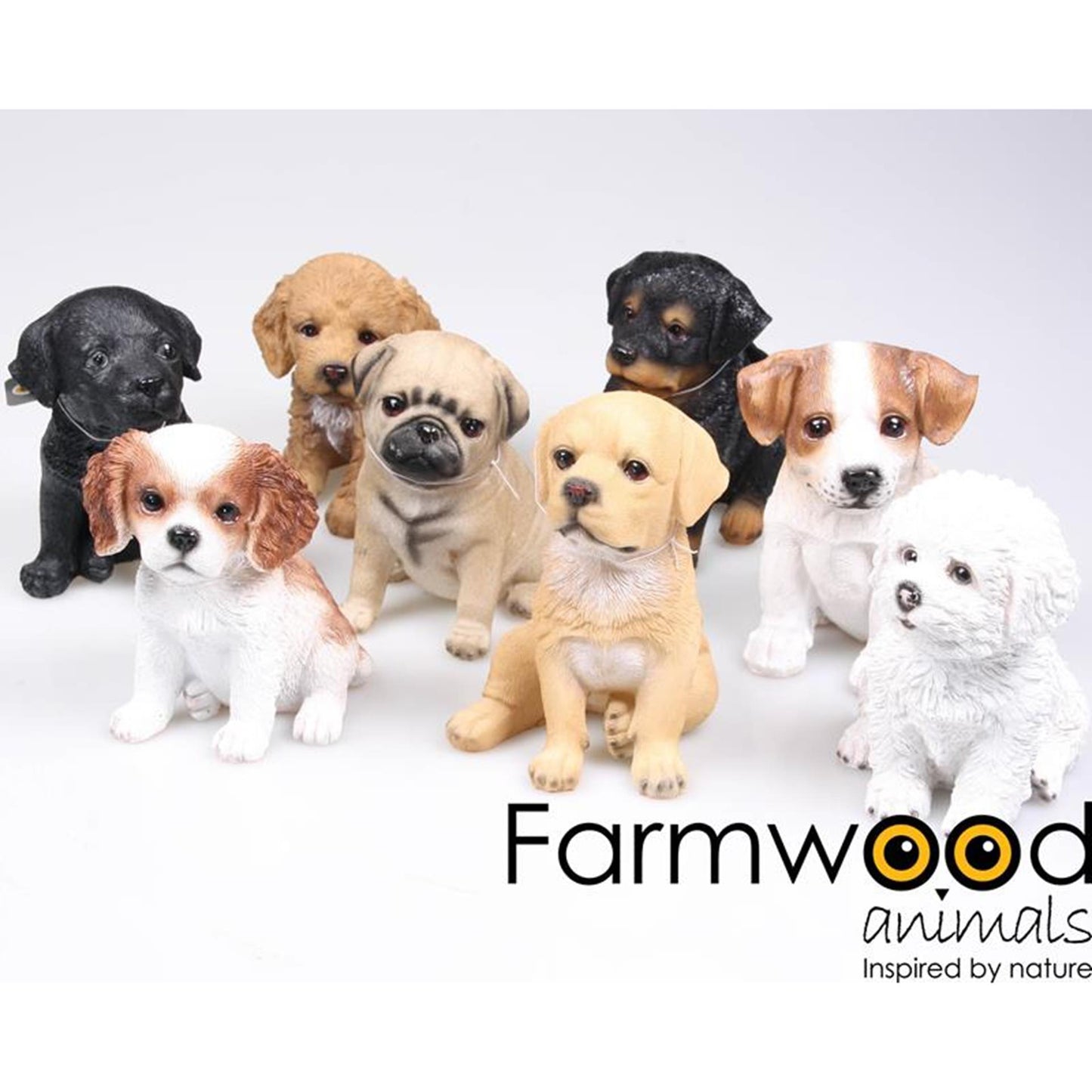 Statue de jardin animaux Farmwood chiot h15cm