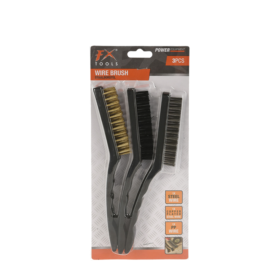 Fx tools brosse métallique 21 cm set 3 pièces