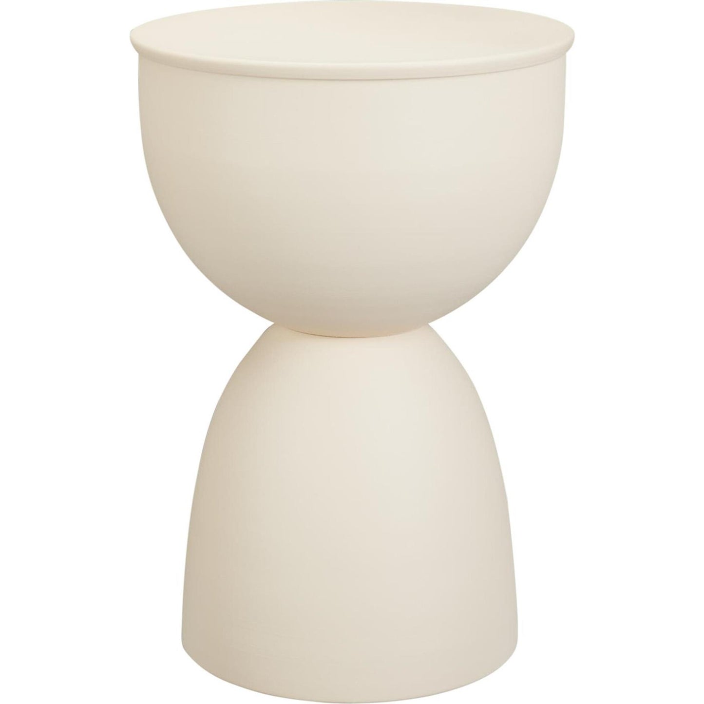 Table d'appoint Home Stylisme crème mat 31x45cm métal