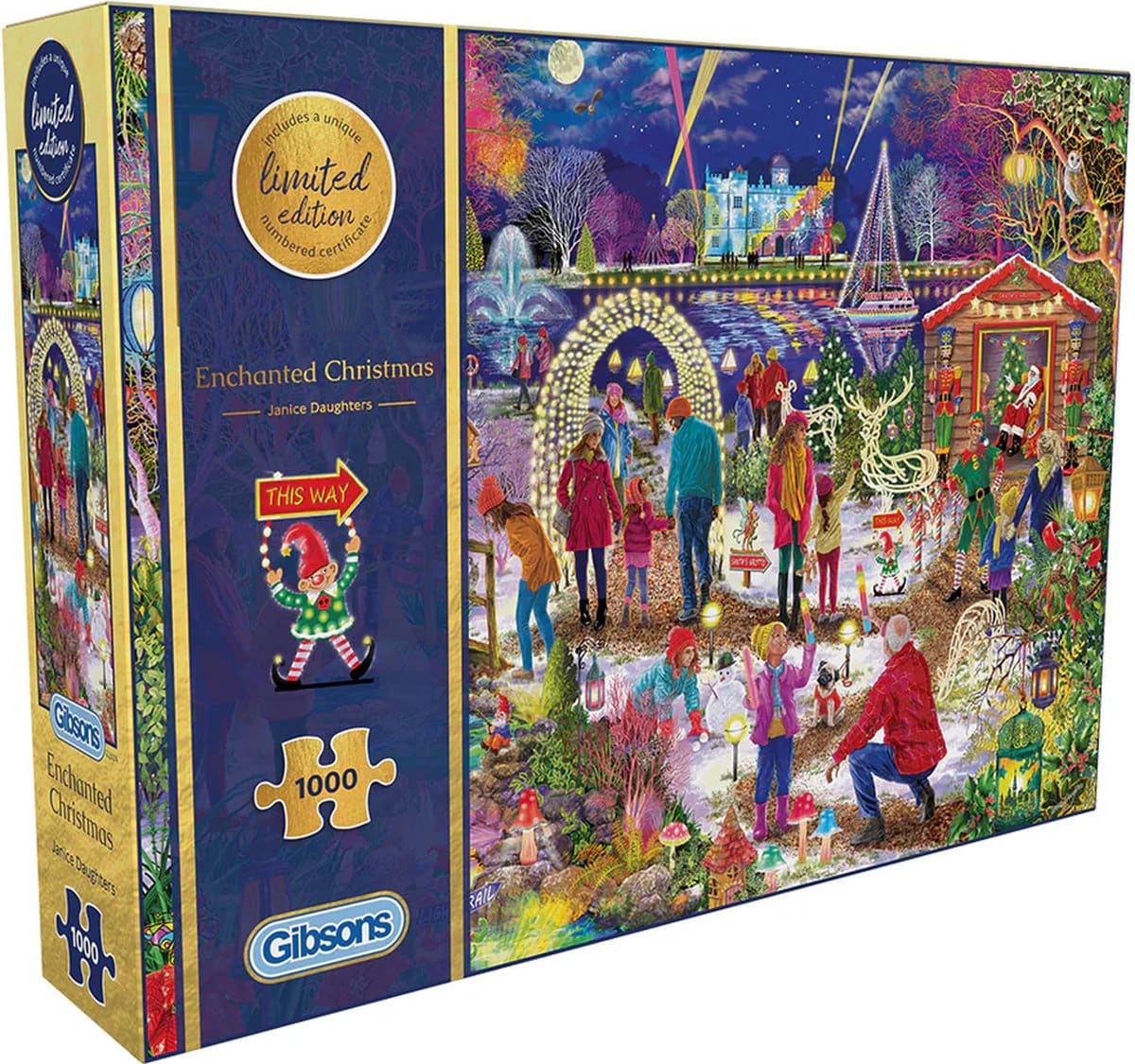 Intro Gibsons Puzzle de Noël Noël enchanté 1000 pièces
