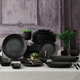 Service de table Güral noir mat 24 pièces