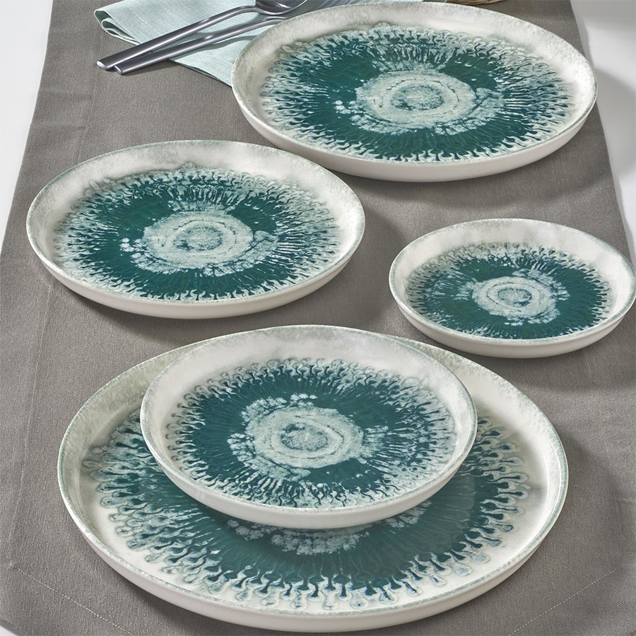 Güral service de table goutte verte 24 pièces