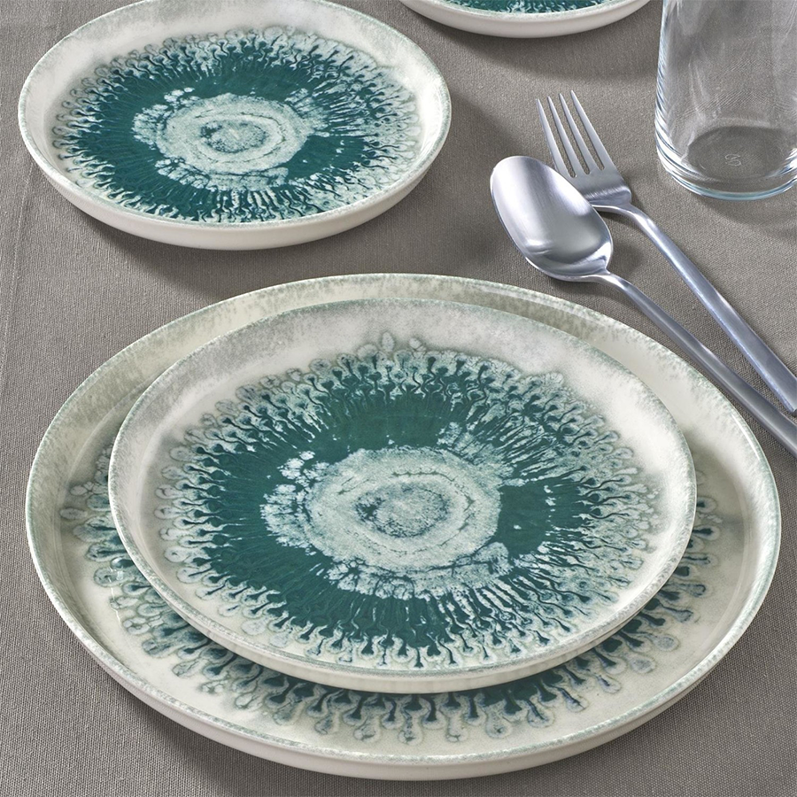 Güral service de table goutte verte 24 pièces