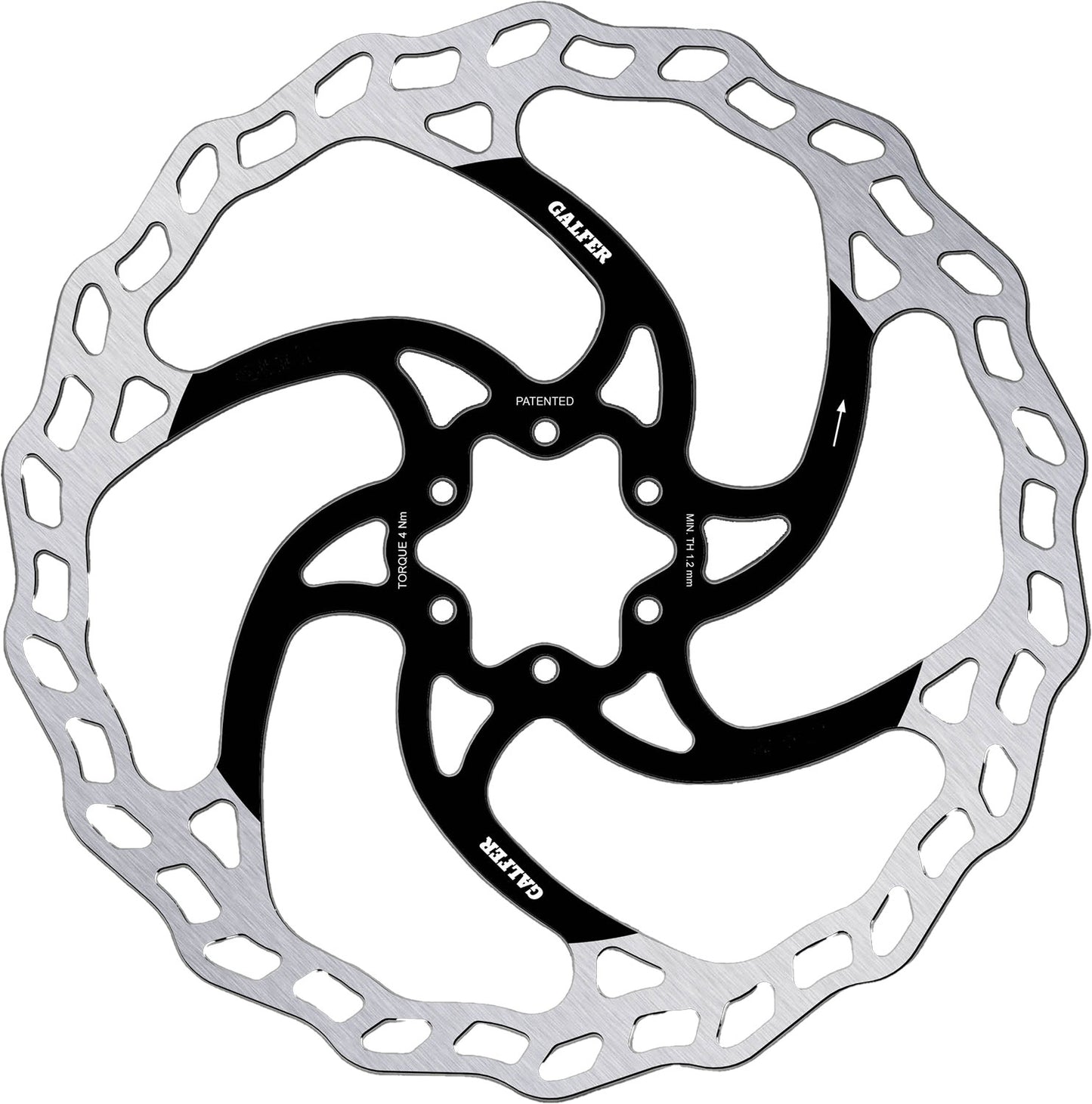 Disque à disque fixe Galfer bike wave® pour vélo électrique enduro à 6 boulons