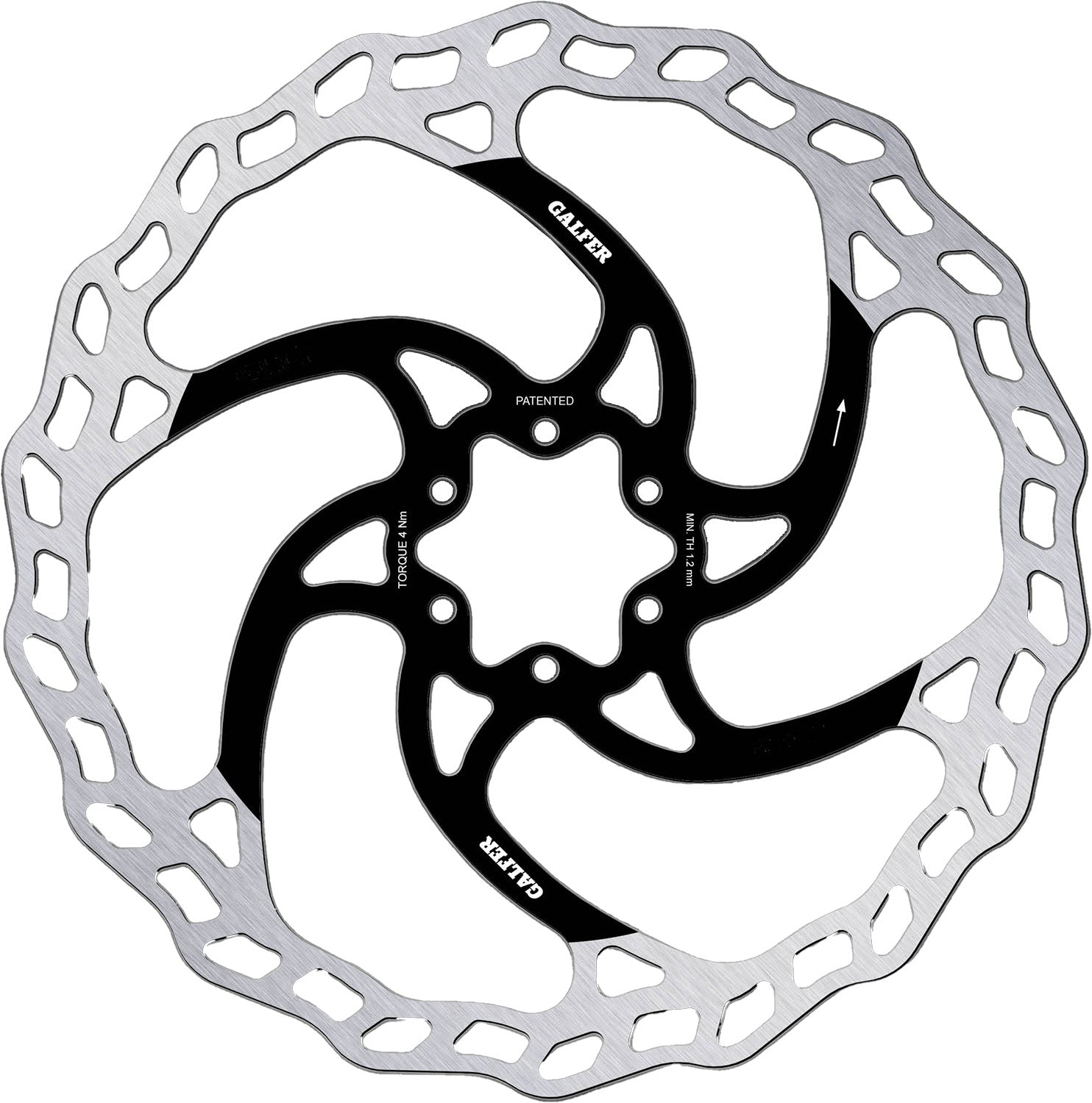 Disque à disque fixe Galfer bike wave® pour vélo électrique enduro à 6 boulons