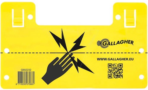 Panneau d'avertissement Gallagher eu (universel) (1) - 075881 075881