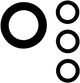 Anneaux de caoutchouc de set Gardena