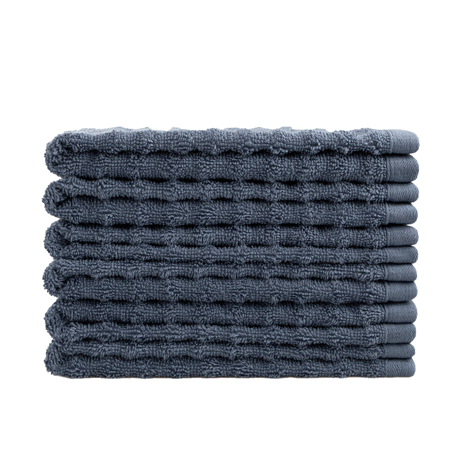 Serviettes invités wave jeans bleu 6 pièces