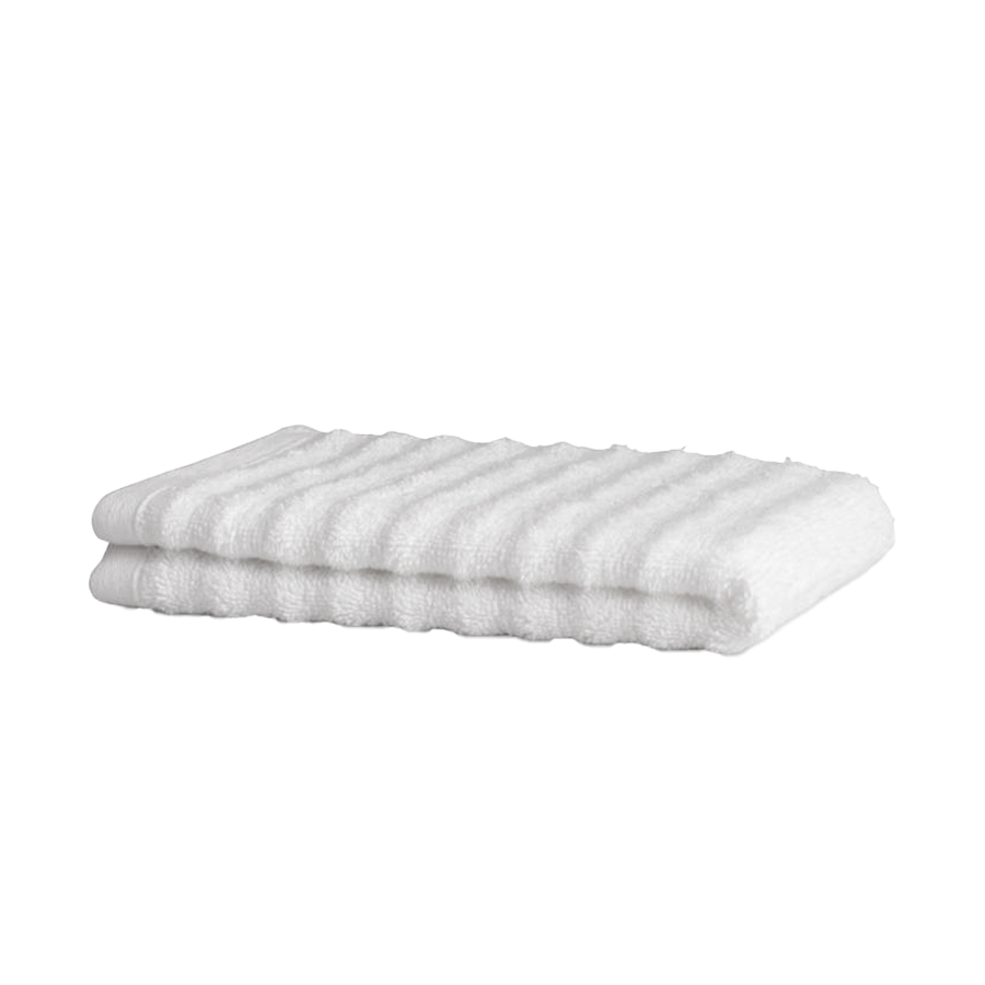 Serviettes invités vague blanc 6 pièces