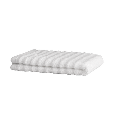Serviettes invités vague blanc 6 pièces