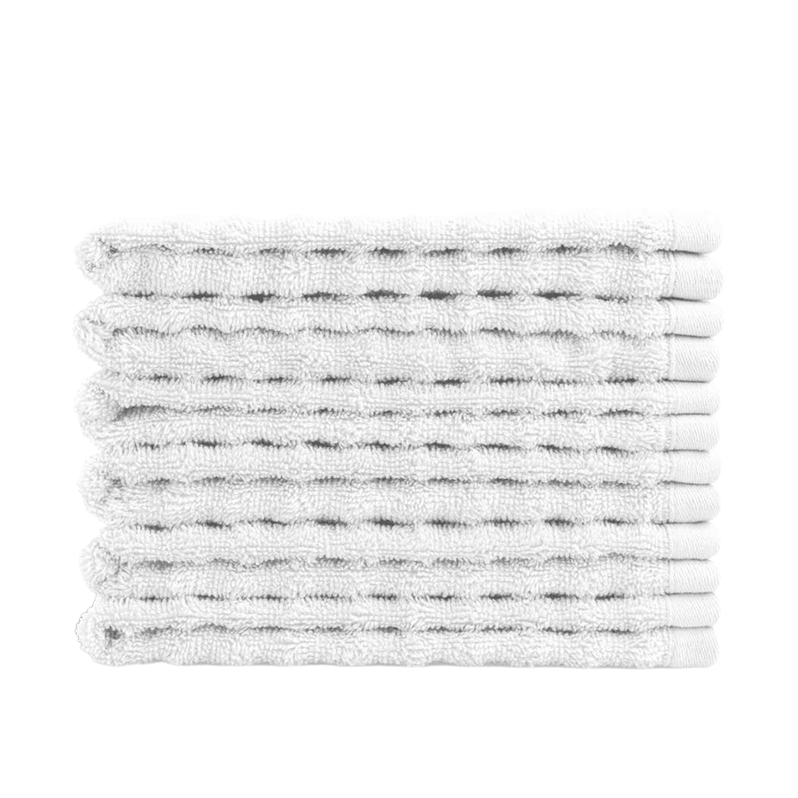 Serviettes invités vague blanc 6 pièces