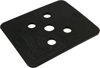 Plaque de pression Gb sans fente 3mm noir; 144 pièces par sachet | 144 pièces - gb3491030144