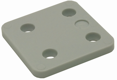 Plaque d'impression Gb sans fente 7x70x70mm étiquette grise; 48 par sac | 192 pièces - 17534707