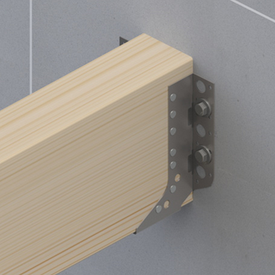Support biseauté Gb midi 335 46x144 étiquette galvanisée | 10 pièces - 17377731