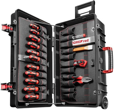 Gedore jeu d'outils meister xxl | dans un boîtier de pensée mobile | 124 pièces - 3301641