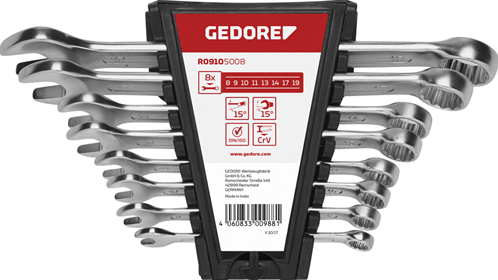 Gedore r09105008 | jeu de clés mixtes | 8 à 19 mm | métrique | 8 pièces - 3300988